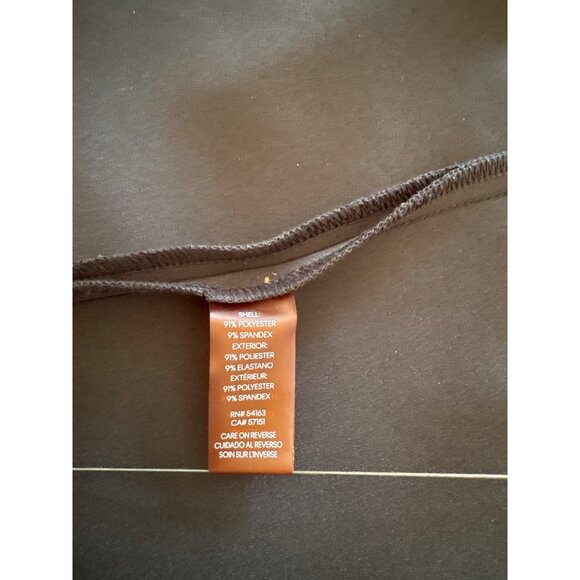 Calvin Klein Sheath Dress Gold Zip Back 16 Black Sleeveless Scuba Ruffle Neck - Picture 7 of 8